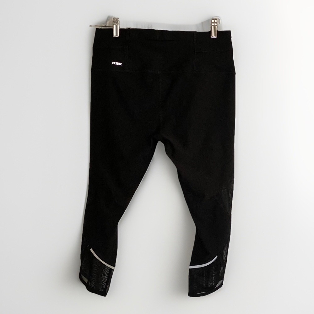 Reebok RBX Women's Activewear Athleisure Black 3/4 Leg Yoga Workout Pants Large